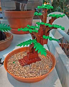 A tree made of Lego bricks