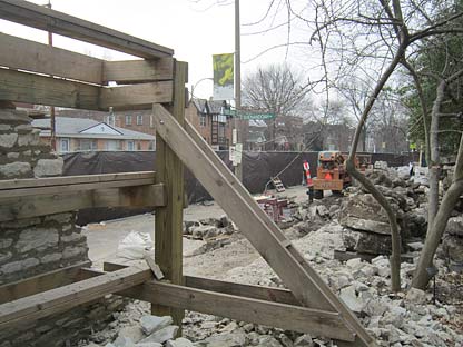 Reconstruction of East Wall