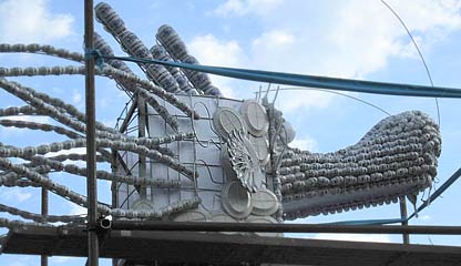 Dragon's head readied Chinese Lantern Festival