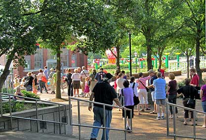 Panda lanterns in yellow-groove bamboo stand