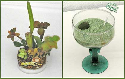"Button Garden" by Barbara Gardner and "&lsquo;Sophistication" by Jane Anton