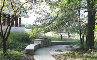 Memorial garden at Powell Botanical Gardens